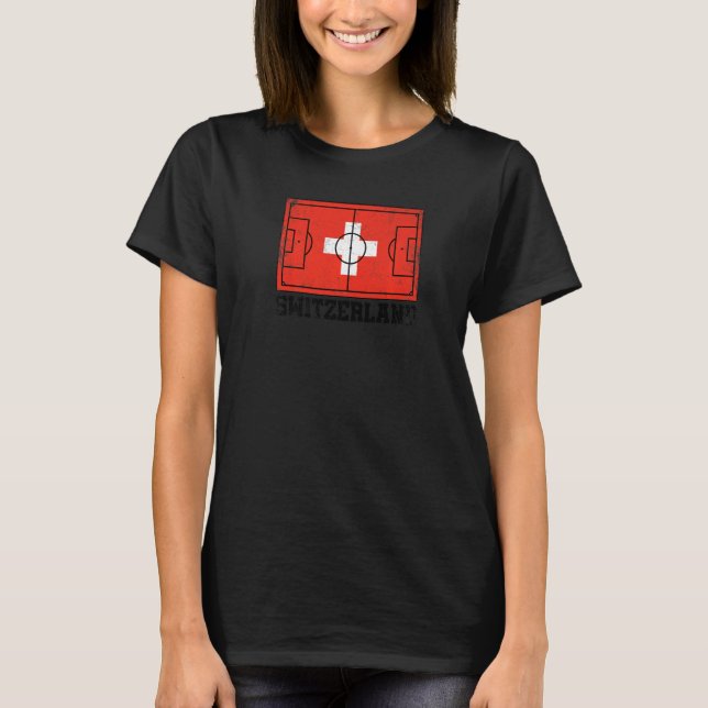 T-shirt Suisse Soccer Field Pays Drapeau Swiss Pride (Devant)