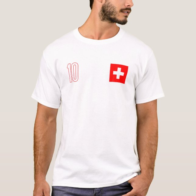T-shirt Suisse Soccer Jersey 2022 Football Drapeau Suisse (Devant)