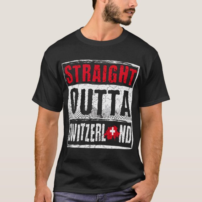 T-shirt Suisse Straight Outta Suisse (Devant)