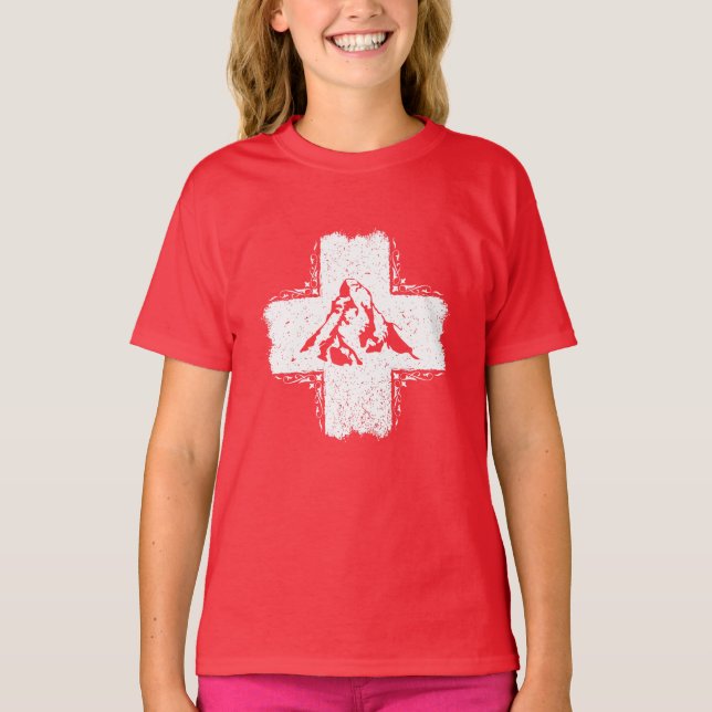 T-shirt Suisse - T-shirt Drapeau Suisse (Devant)