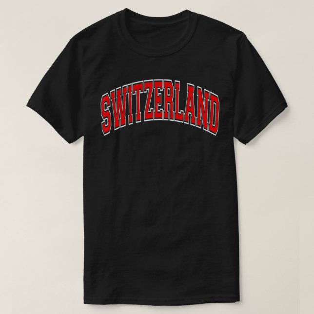 T-shirt Suisse Varsity Style Red Tet (Design devant)