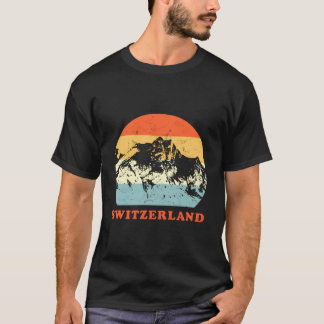 T-shirt Suisse Vintage Mountain Lovers Vacation Thon