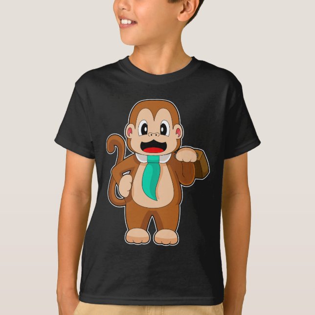 T-shirt Suitcase Monkey Businessman (Devant)