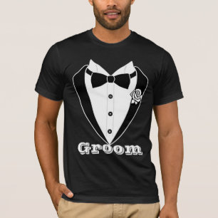 T-shirt Suite homme mignonne Tuxedo Groom personnalisée
