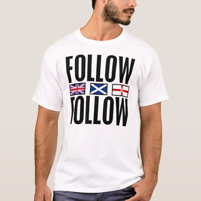 T-shirt Suivez 3 drapeaux (Devant)