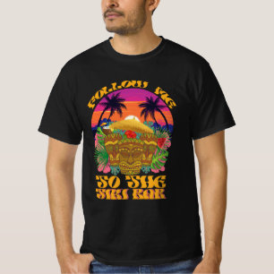 T-shirt Suivez-Moi Au Tiki Bar Hawaiian Luau Party