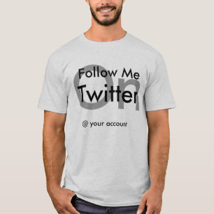 T-shirt suivez-moi sur le gazouillement