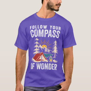 T-shirt Suivez Votre Boussole De Camping ami Merveilleux