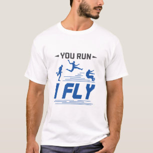 T-shirt Suivre et effectuer un vidage long sur le terrain
