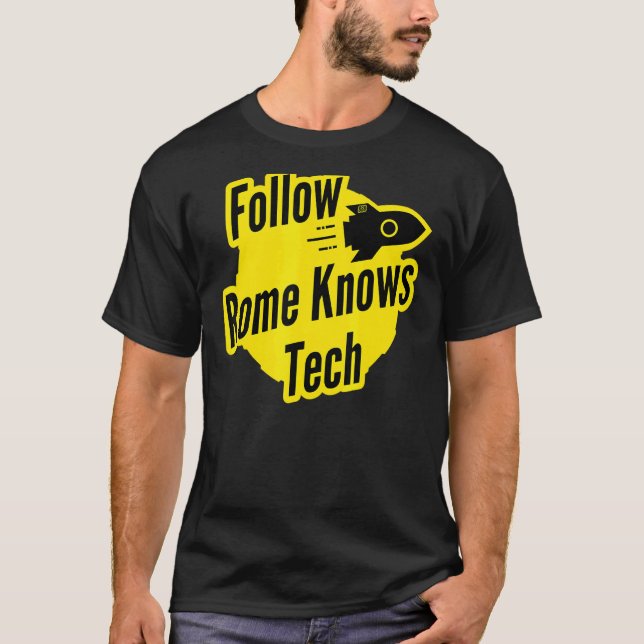 T-shirt Suivre Rome Knows Tech Rocket 888 romeknowstech li (Devant)