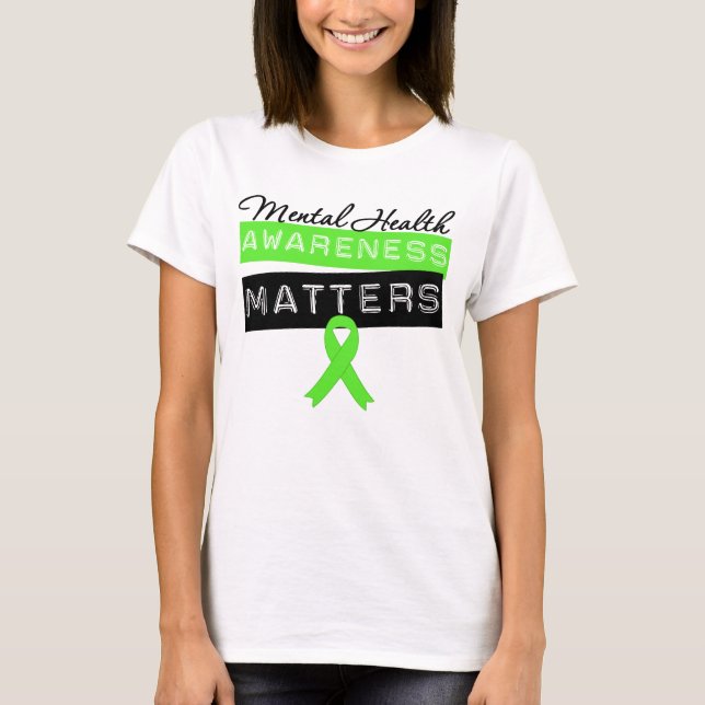 T-shirt Sujets de conscience de santé mentale (Devant)
