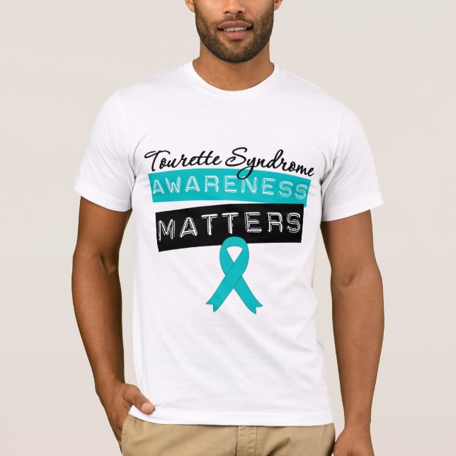 T-shirt Sujets de conscience de syndrome de Tourette (Devant)