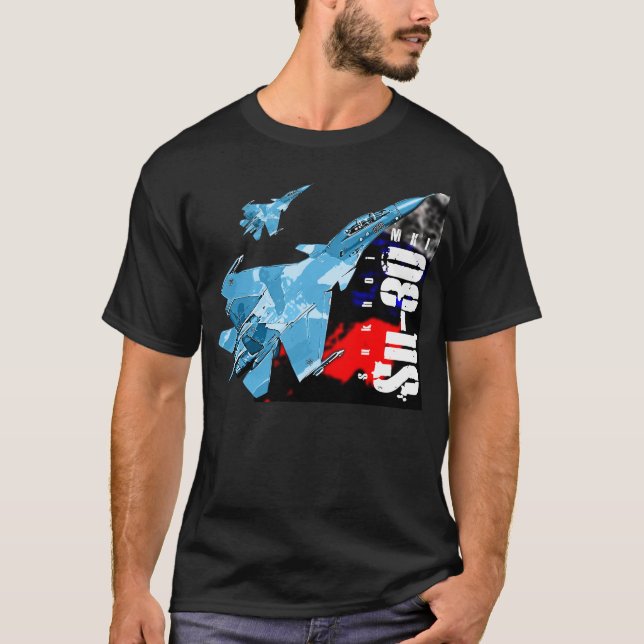 T-shirt Sukhoi SU-30 Avion multirôle russe (Devant)