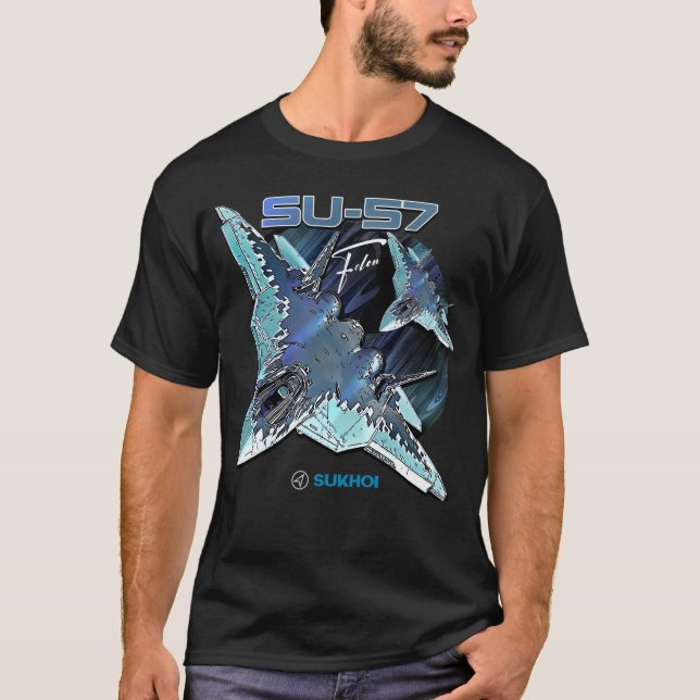 T-shirt Sukhoi Su-57 Avion de chasse multirôle furtif (Devant)