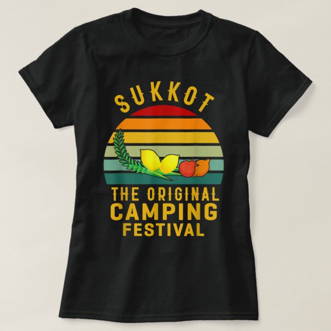 T-shirt Sukkot Le Festival De Camping Original Sukkah Lula (Design devant)