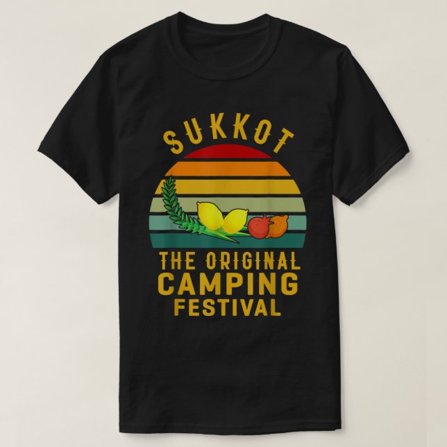T-shirt Sukkot Le Festival De Camping Original Sukkah Lula (Design devant)