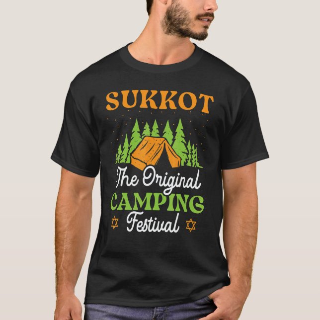 T-shirt Sukkot The Original Camping Festival Israelite Suk (Devant)