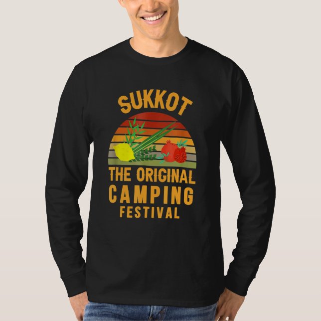 T-shirt Sukkot The Original Camping Festival Sukkah Lulav  (Devant)