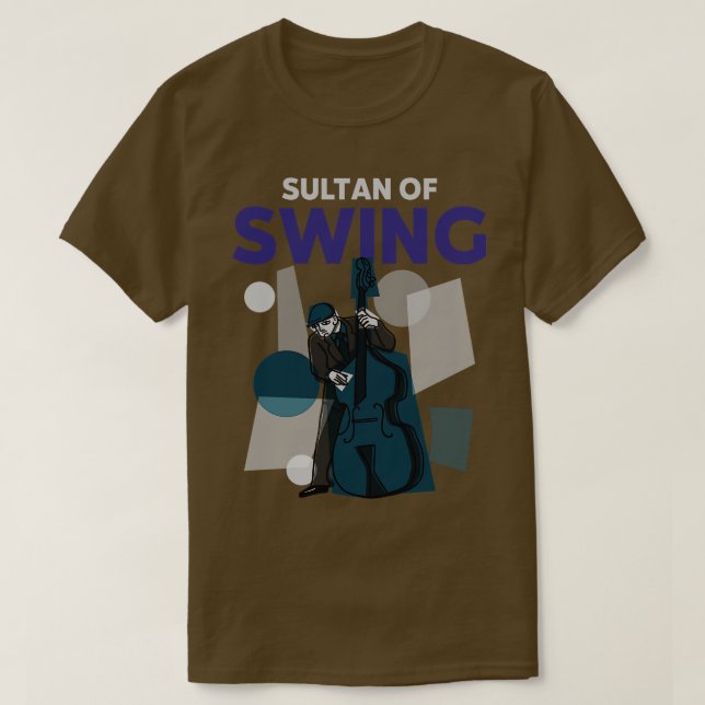 T-shirt Sultan De Swing Double Basse Joueur Droit (Design devant)