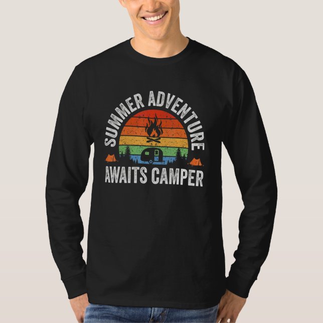 T-shirt Summer Adventure Attend Camper (Devant)