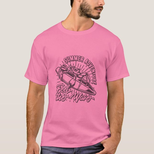 T-shirt Summer Adventure Conception du Surf Vintage (Devant)