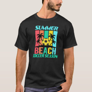 T-shirt Summer Beach Soccer Saison Stripes colorées Essenc