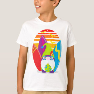 T-shirt Summer Beach Surf Gnome