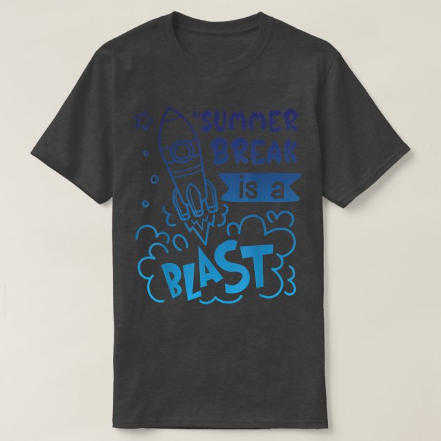 T-shirt Summer Break est l'astronaute Cool de l'explosion  (Design devant)