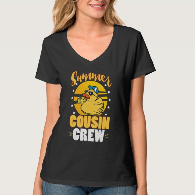 T-shirt Summer Cousin Crew Yellow Duck (Devant)