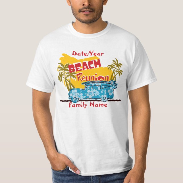 T-shirt Summer Fun Beach Famille Réunion (Devant)