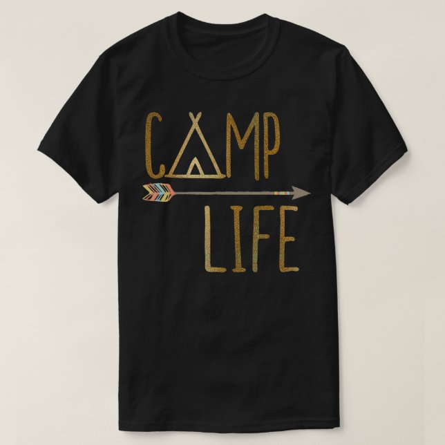 T-shirt Summer Gold Camp Life Camping (Design devant)