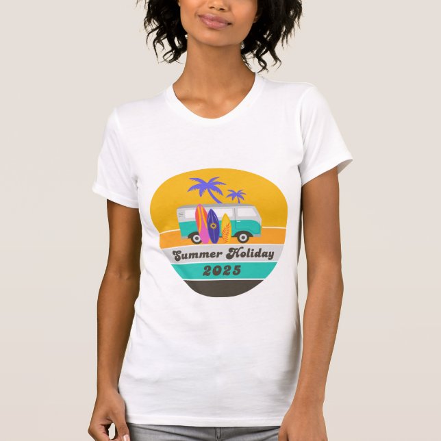 T-shirt Summer Holiday 2025 Tee, Family trip, vacation (Devant)