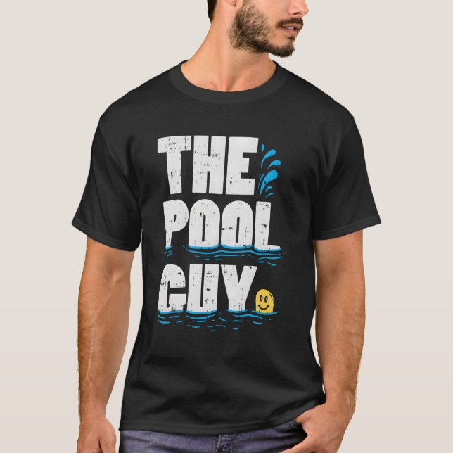 T-shirt Summer Pool Guy Cadeaux Funny Piscine Garçon (Devant)