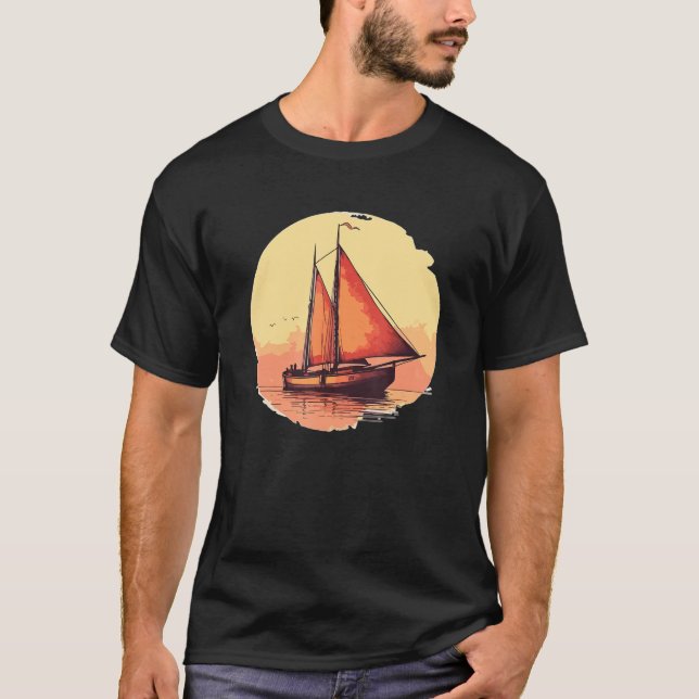 T-shirt Summer Sailboat Vacation Boat Owner (Devant)
