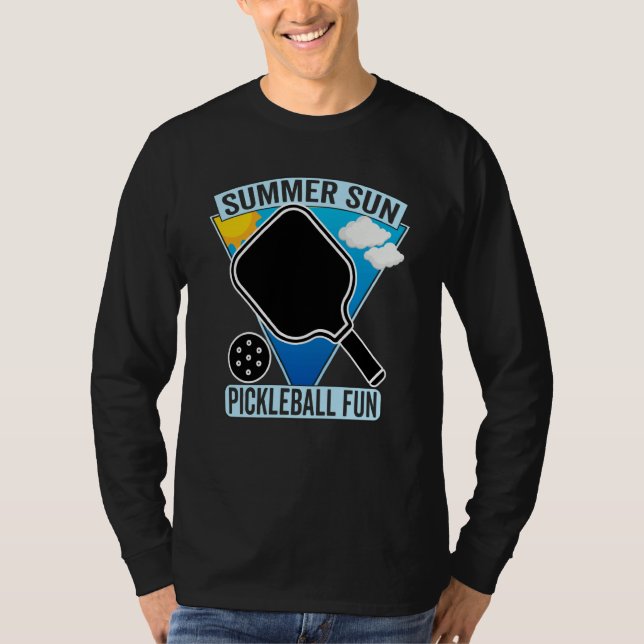 T-shirt Summer Sun Pickleball Fun Summers Playing Pickebal (Devant)