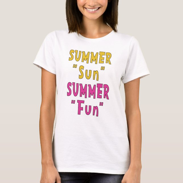 T-shirt Summer Sun Summer Fun (Devant)