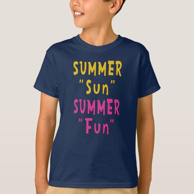 T-shirt Summer Sun Summer Fun (Devant)