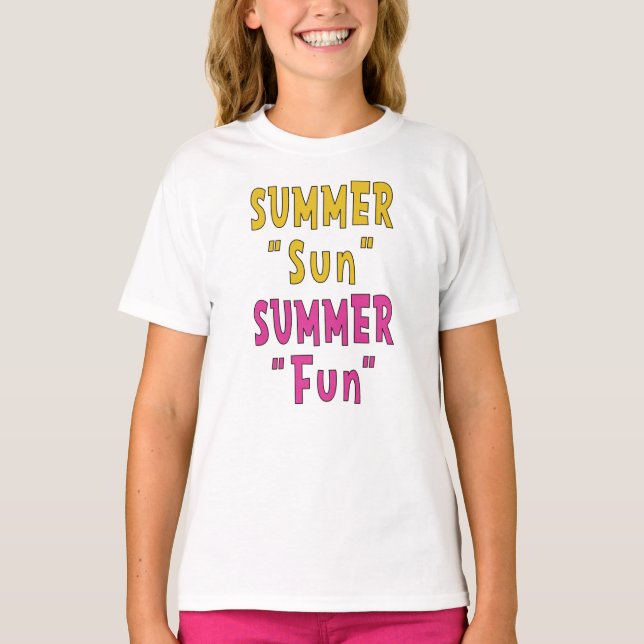 T-shirt Summer Sun Summer Fun (Devant)