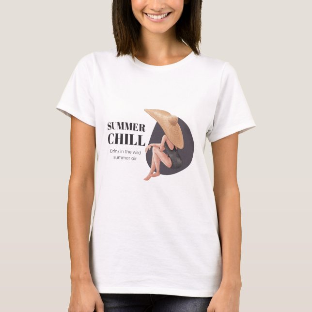T-shirt Summer Surfer Beach Girl (Devant)