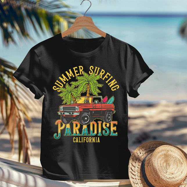 T-shirt Summer Surfing Paradise California (Créateur téléchargé)