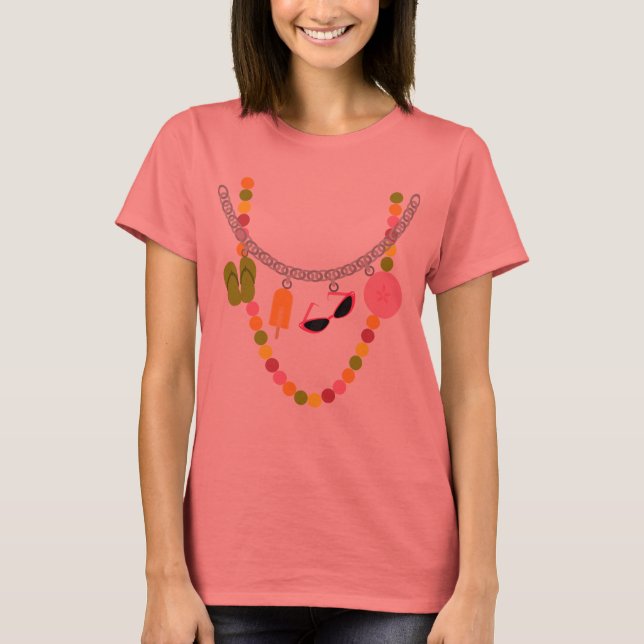 T-shirt Summer Trompe L'Oeil Necklace Shirt (Devant)
