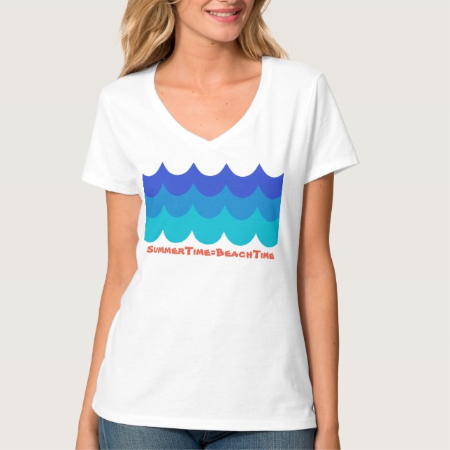 T-shirt SummerTime = BeachTime Fun Tee - shirt (Devant)