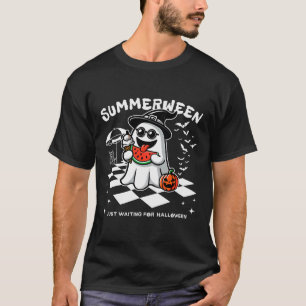 T-shirt Summerween Éffrayant Halloween Vibes d'été Citroui