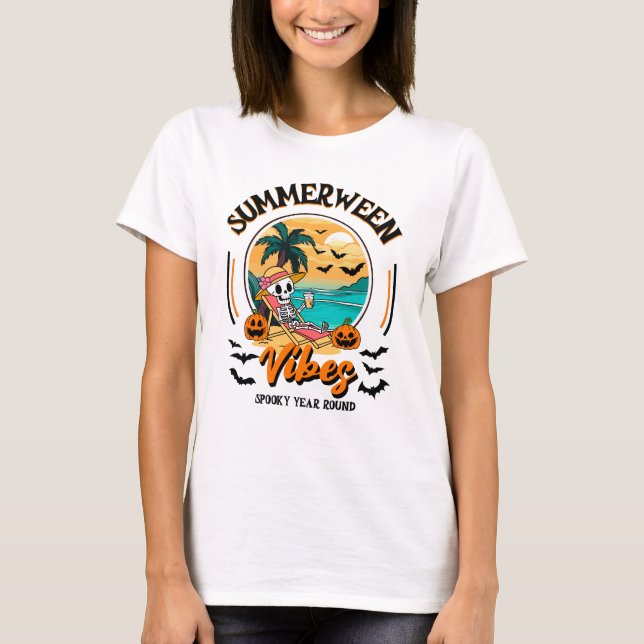 T-shirt Summerween, Halloween drôle d'été  (Devant)