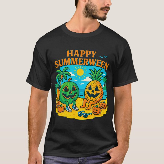 T-shirt Summerween Pastèque  Pineapple Vibes de plage  (Devant)