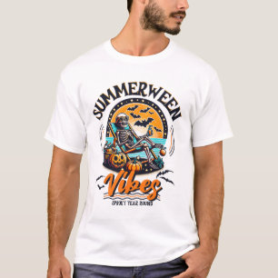 T-shirt Summerween Squelette Éffrayante année ronde Hallo