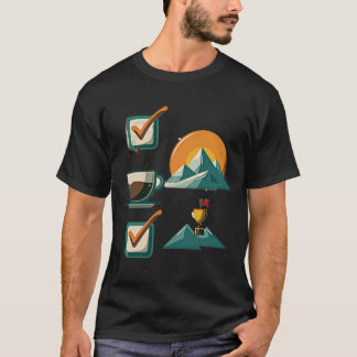 T-shirt Summit Checklist | Coffee Achievement & Mountain