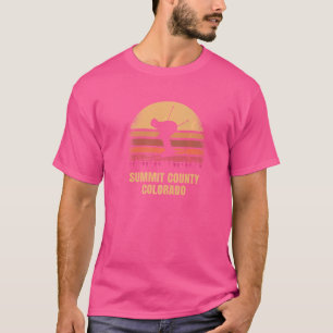 T-shirt Summit Comté Ski Colorado Skier Vintage Rocky