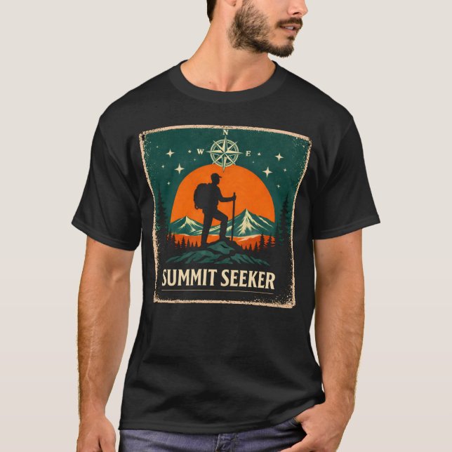 T-shirt Summit Seeker – Mountain Top Hiker Achievement Tee (Devant)