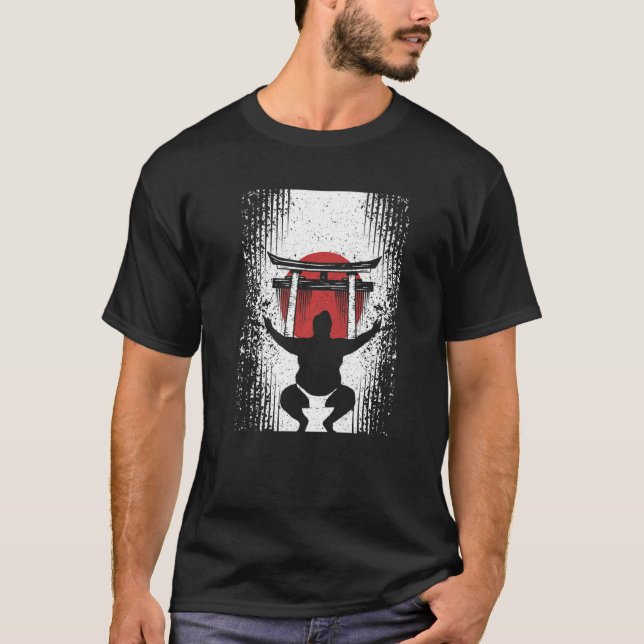 T-shirt Sumo et lutteur de sumo avec sumo et sumo (Devant)